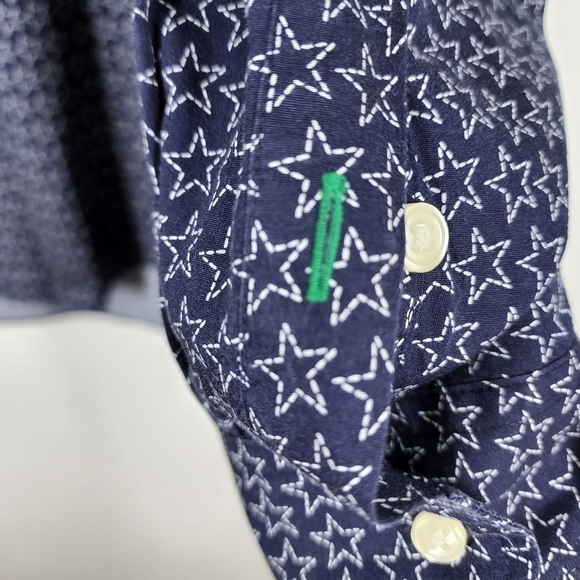 TOMMY HILFIGER BUTTON DOWN STAR PATTERN SHIRT - Picture 7 of 8
